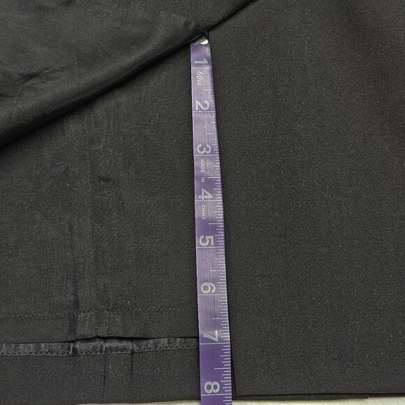 BCBGMaxAzria Black Off Center Front Split Hem Back Zip Lined Stretch Short Skirt - Picture 12 of 14